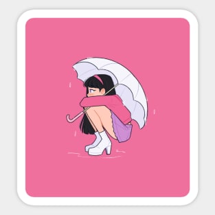 Umbrella Girl Sticker